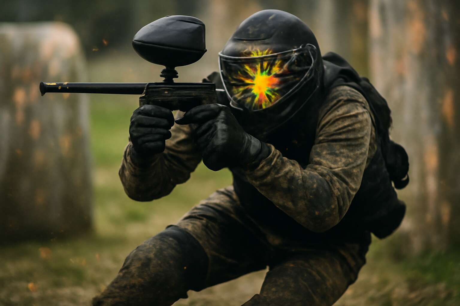 paintball to the face