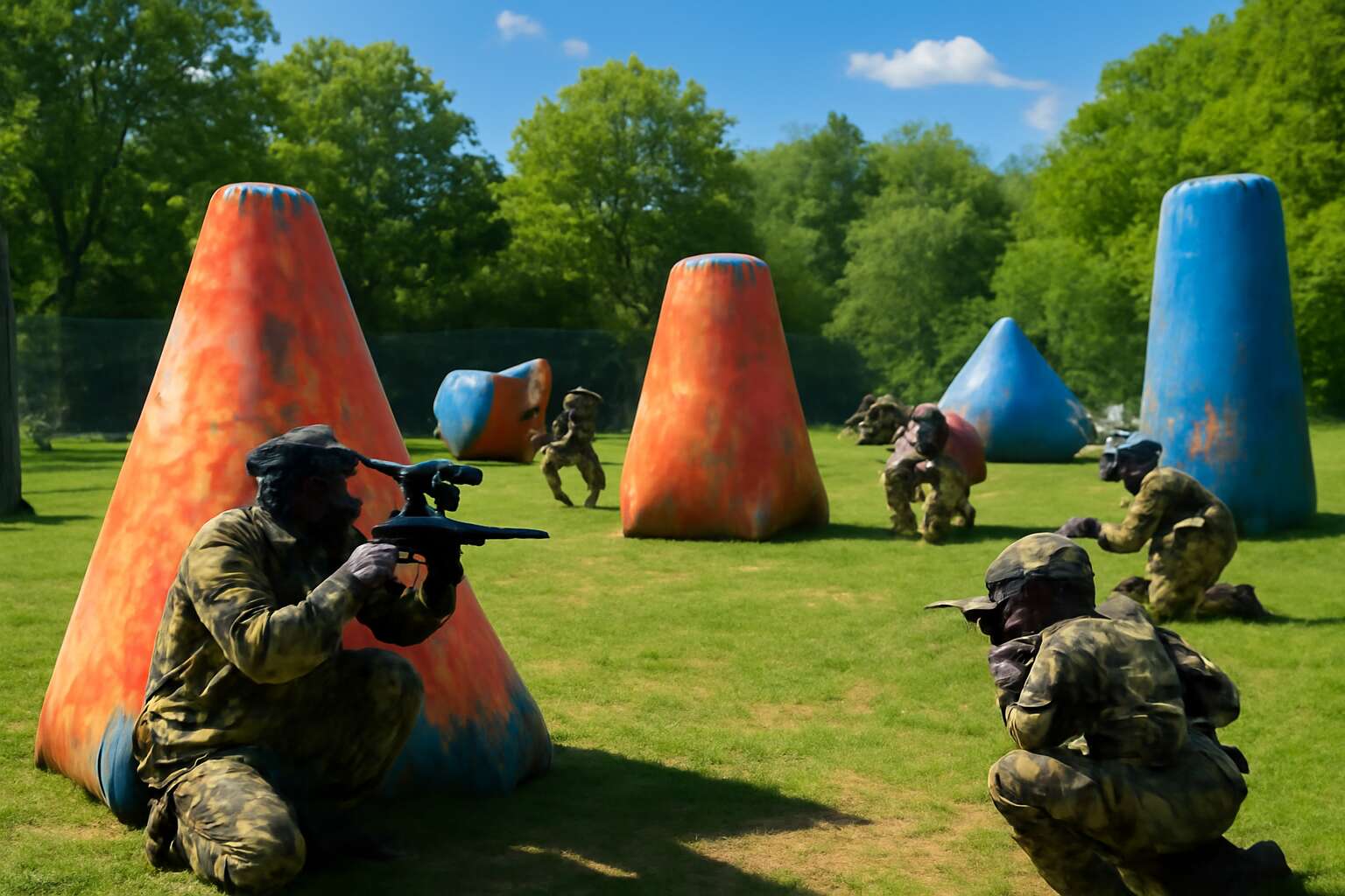 outdoor activities like paintball
