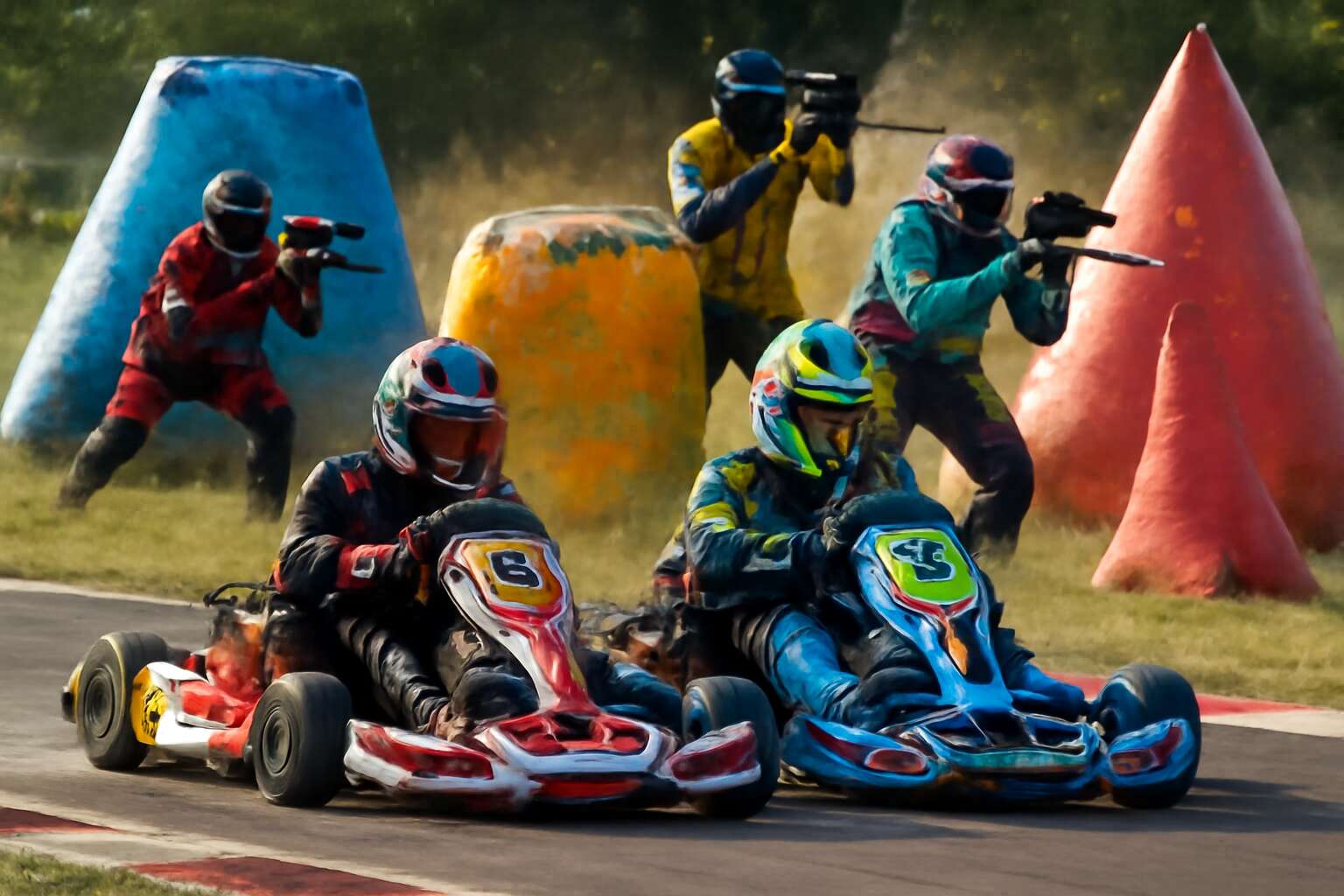 go karting and paintball