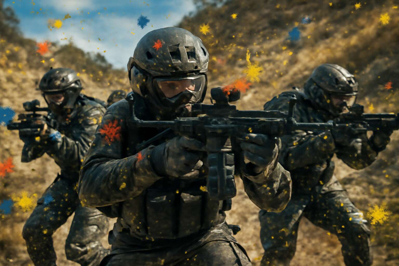 paintball with real guns