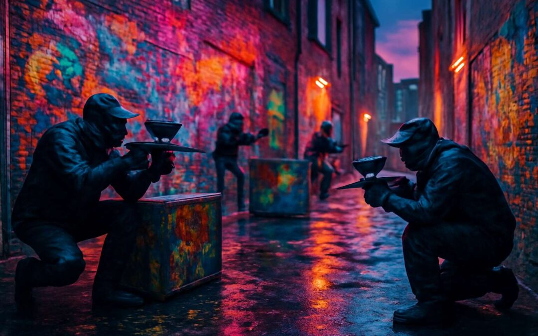 Urban adrenaline captured: paintball city photos that redefine battlefield chic