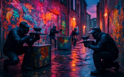 Urban adrenaline captured: paintball city photos that redefine battlefield chic