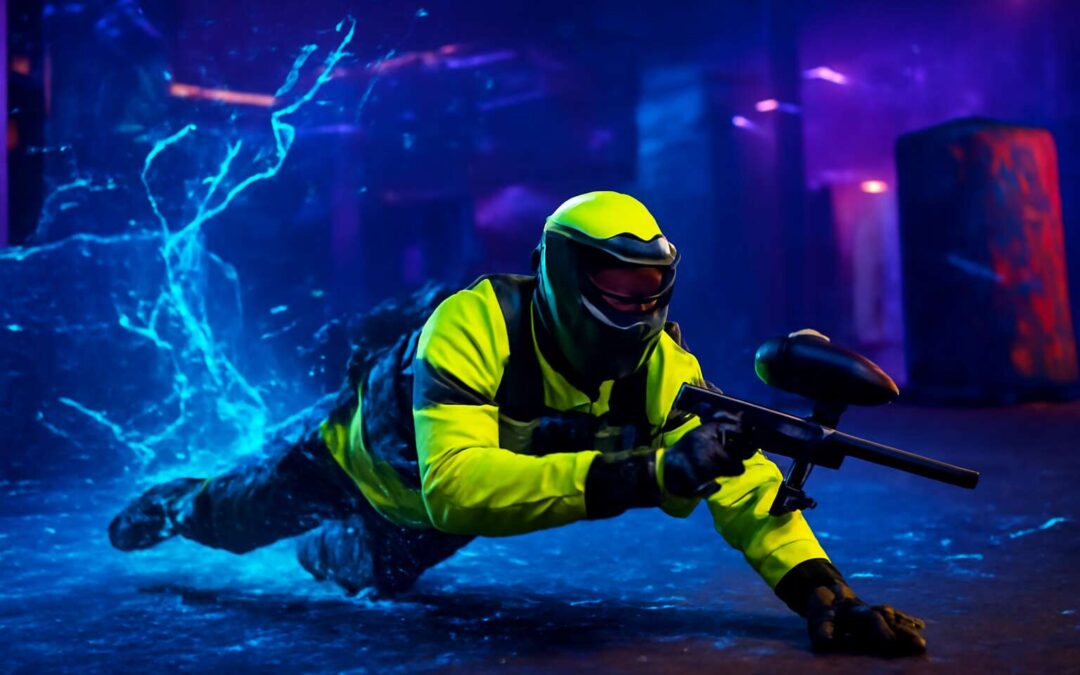 Feel the rush with high voltage paintball: an adrenaline-fueled battlefield.